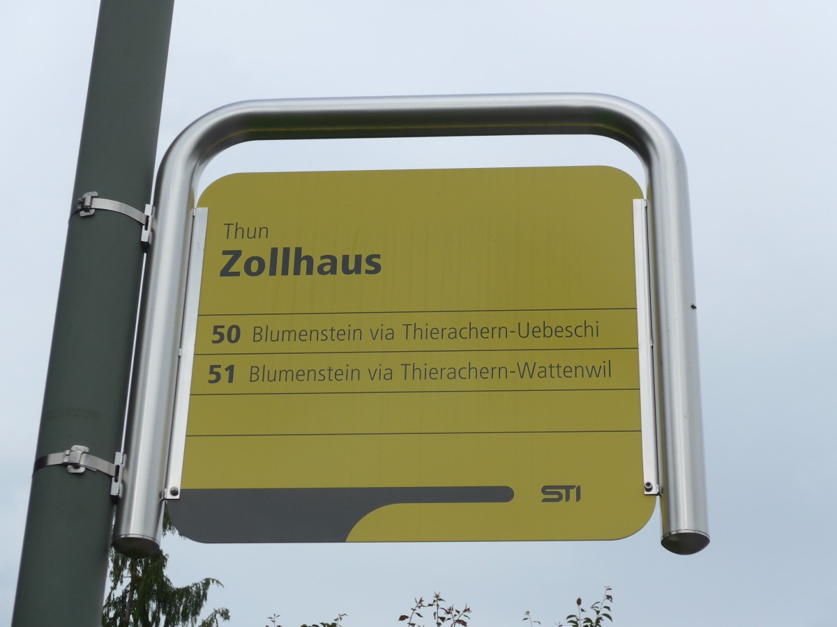 (160'521) - STI-Haltestelle - Thun, Zollhaus - am 14. Mai 2015