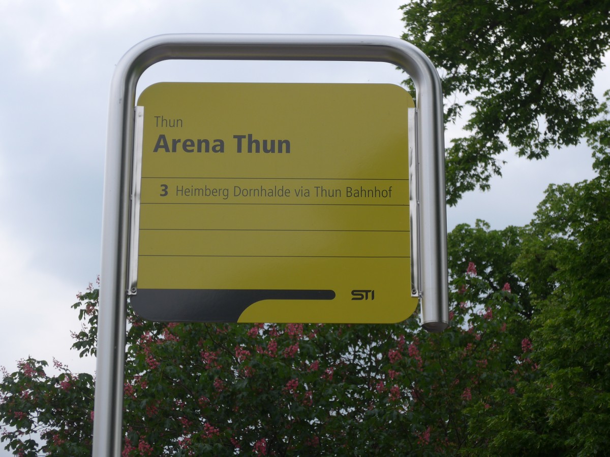 (160'836) - STI-Haltestelle - Thun, Arena Thun - am 23. Mai 2015