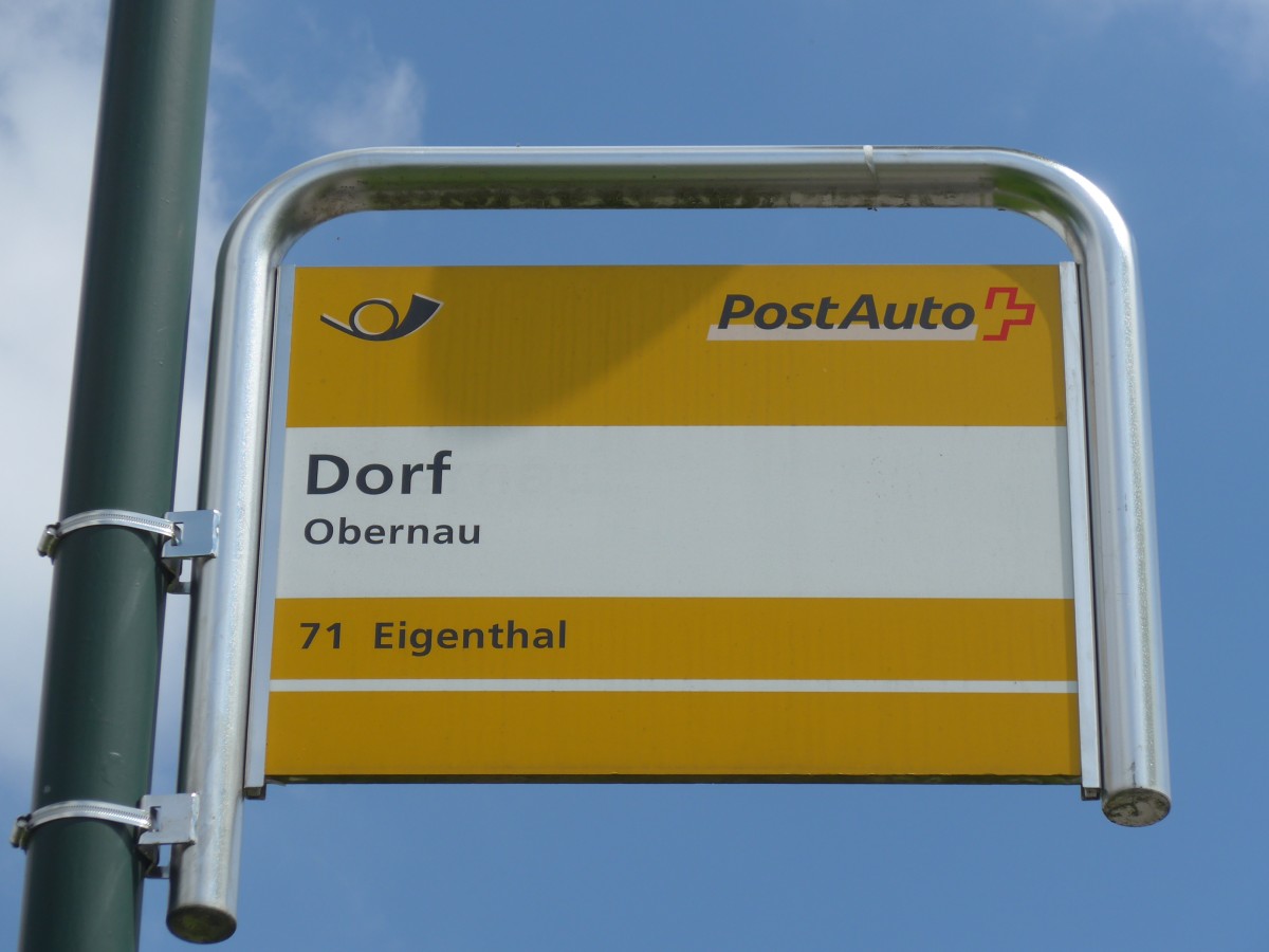 (160'937) - PostAuto-Haltestelle - Obernau, Dorf - am 24. Mai 2015