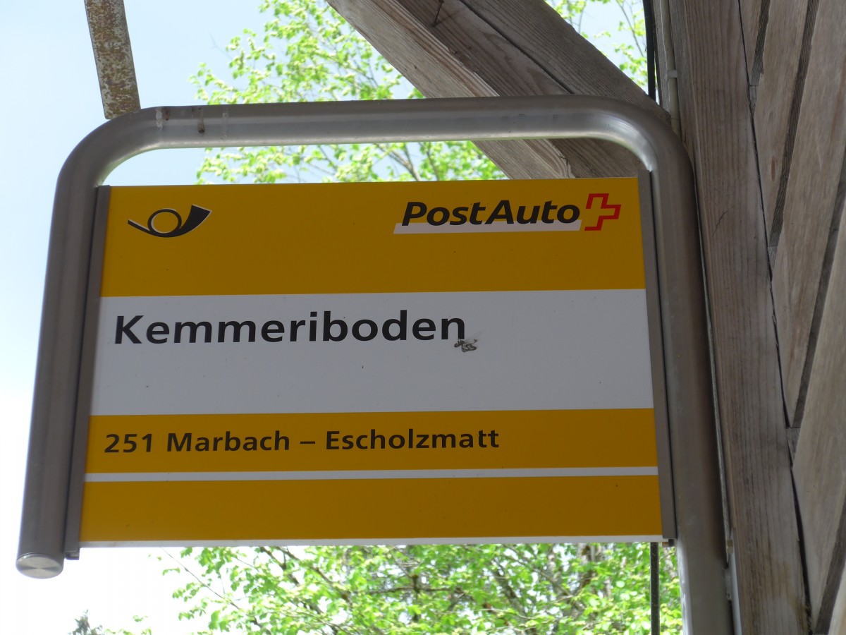 (160'953) - PostAuto-Haltestelle - Kemmeriboden - am 24. Mai 2015