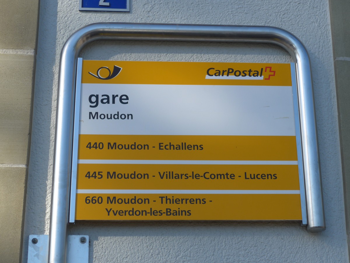 (161'400) - PostAuto-Haltestelle - Moudon, gare - am 28. Mai 2015