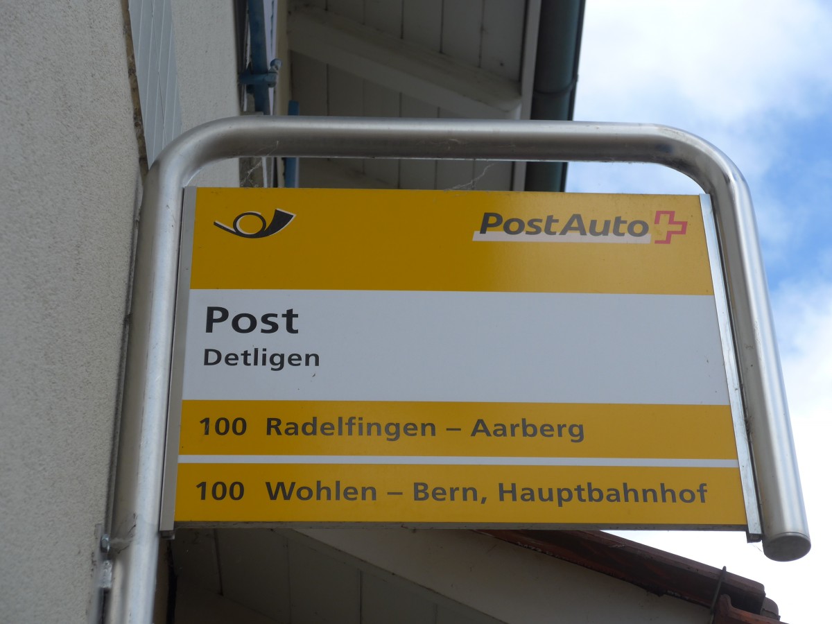 (161'456) - PostAuto-Haltestelle - Detligen, Post - am 30. Mai 2015