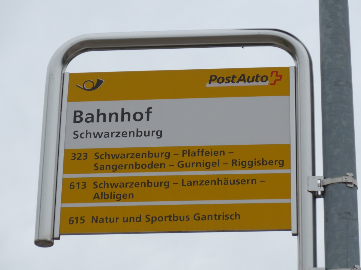 (164'673) - PostAuto-Haltestelle - Schwarzenburg, Bahnhof - am 13. September 2015
