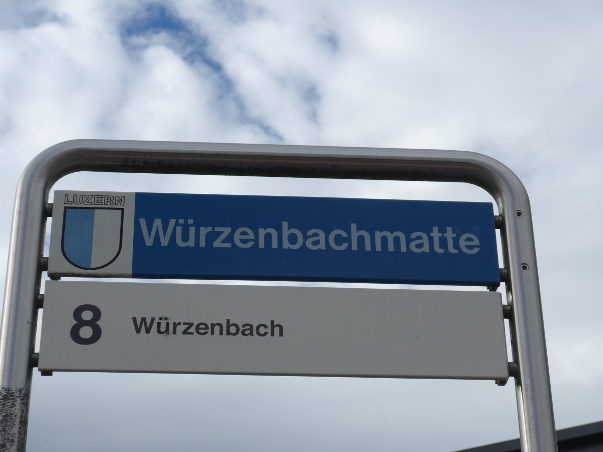 (164'868) - VBL-Haltestelle - Luzern, Wrzenbachmatte - am 16. September 2015