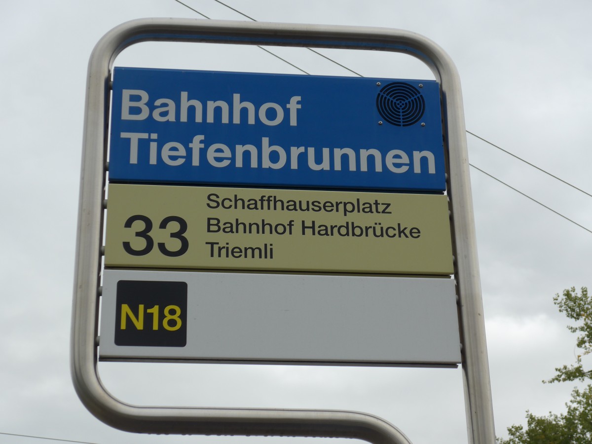 (164'953) - AZZK-Haltestelle - Zrich, Bahnhof Tiefenbrunnen - am 17. September 2015