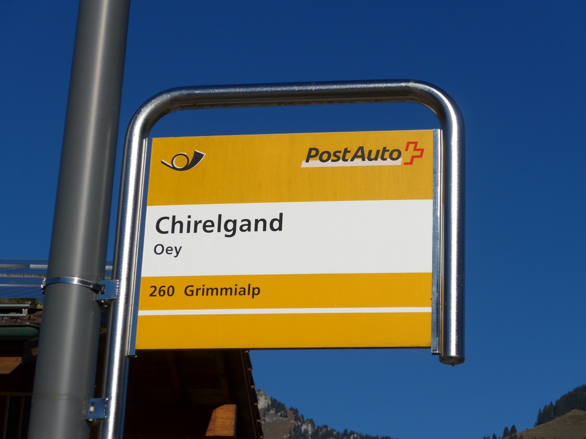 (166'506) - PostAuto-Haltestelle - Oey, Chirelgand - am 1. November 2015
