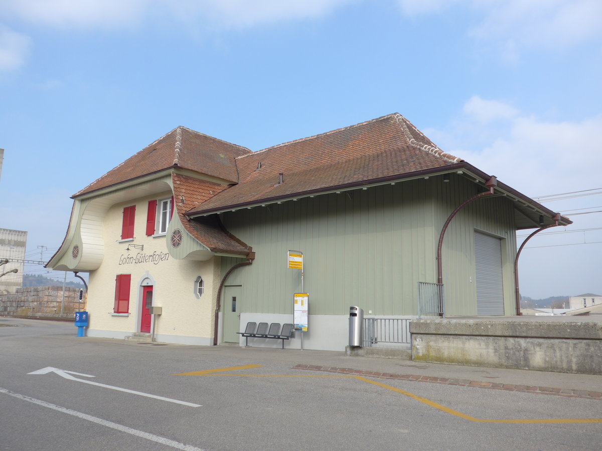 (169'410) - Der Bahnhof Lohn-Lterkofen am 21. Mrz 2016