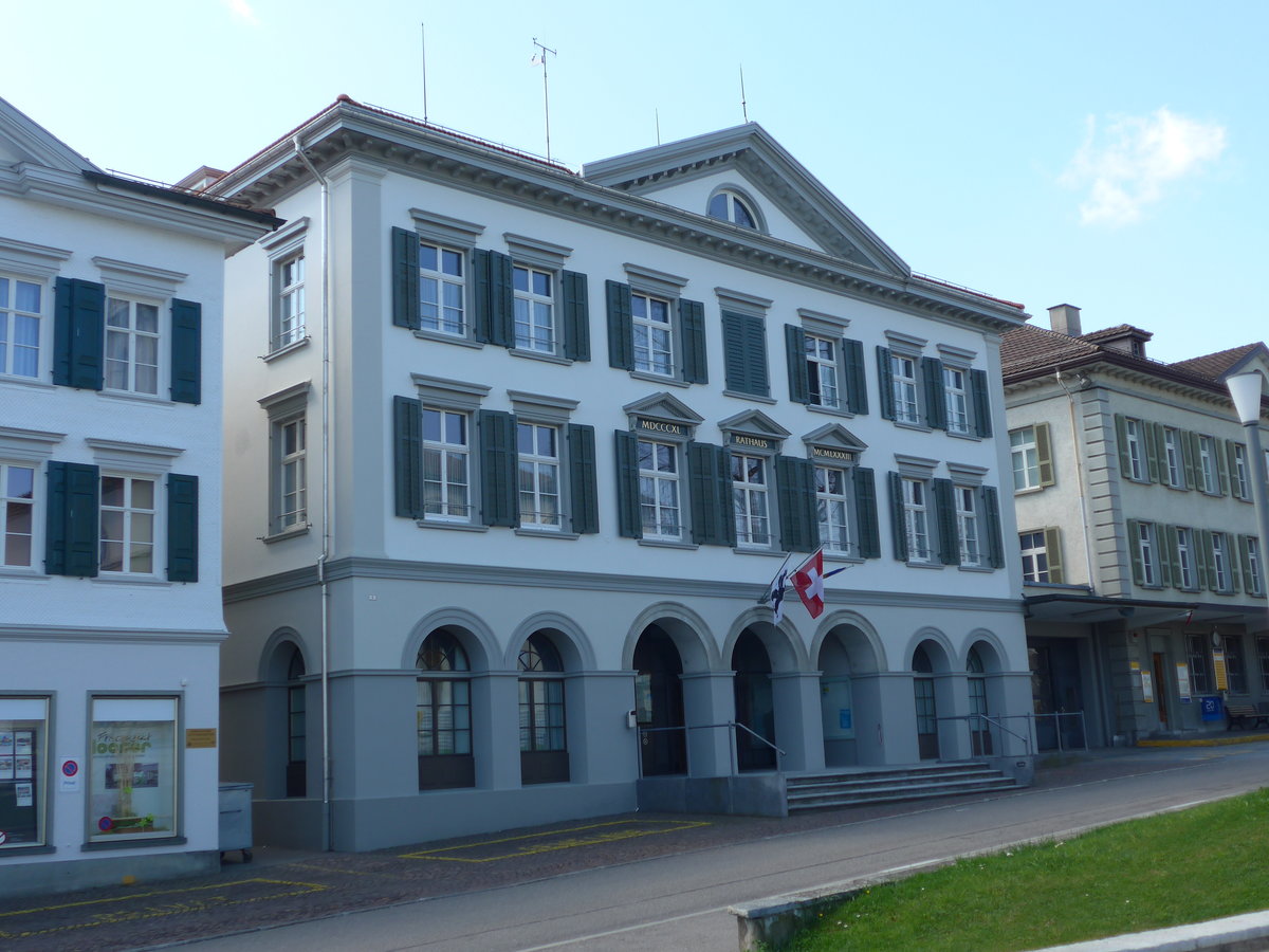 (169'933) - Das Rathaus in Heiden am 12. April 2016
