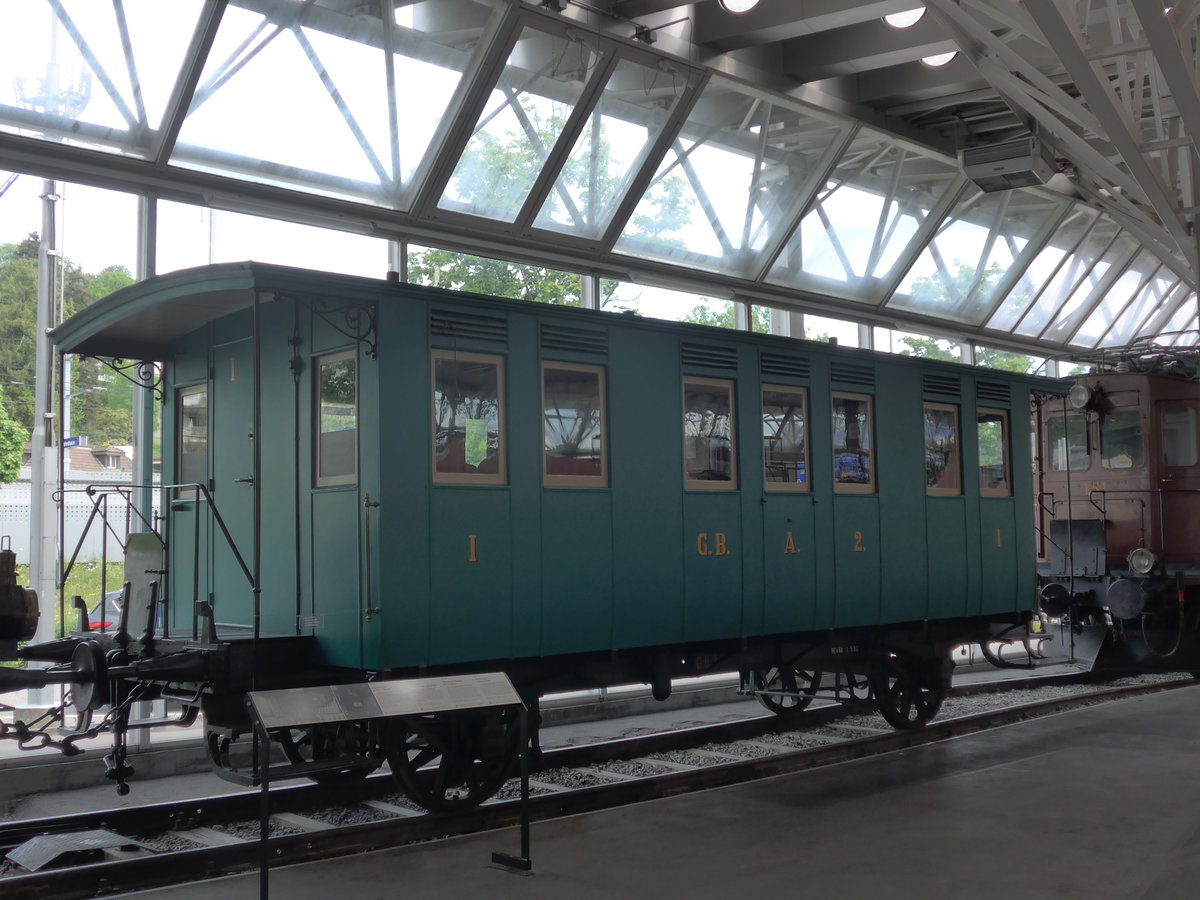 (171'301) - Gotthardbahn-Personenwagen - Nr. 2 - am 22. Mai 2016 in Luzern, Verkehrshaus