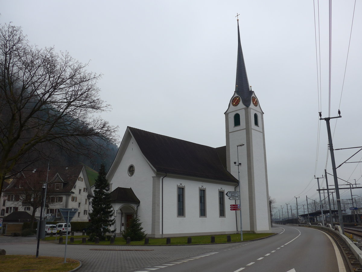 (177'486) - Die Kirche St. Georg am 30. Dezember 2016 in Flelen