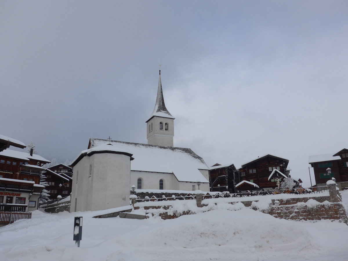 (178'046) - Die Kirche Bellwald am 15. Januar 2017