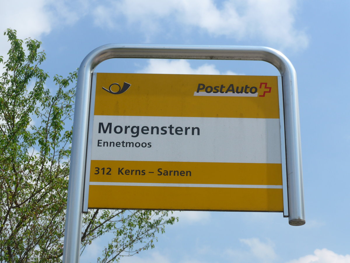 (180'724) - PostAuto-Haltestelle - Ennetmoos, Morgenstern - am 24. Mai 2017