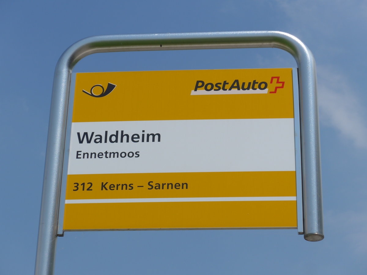 (180'726) - PostAuto-Haltestelle - Ennetmoos, Waldheim - am 24. Mai 2017