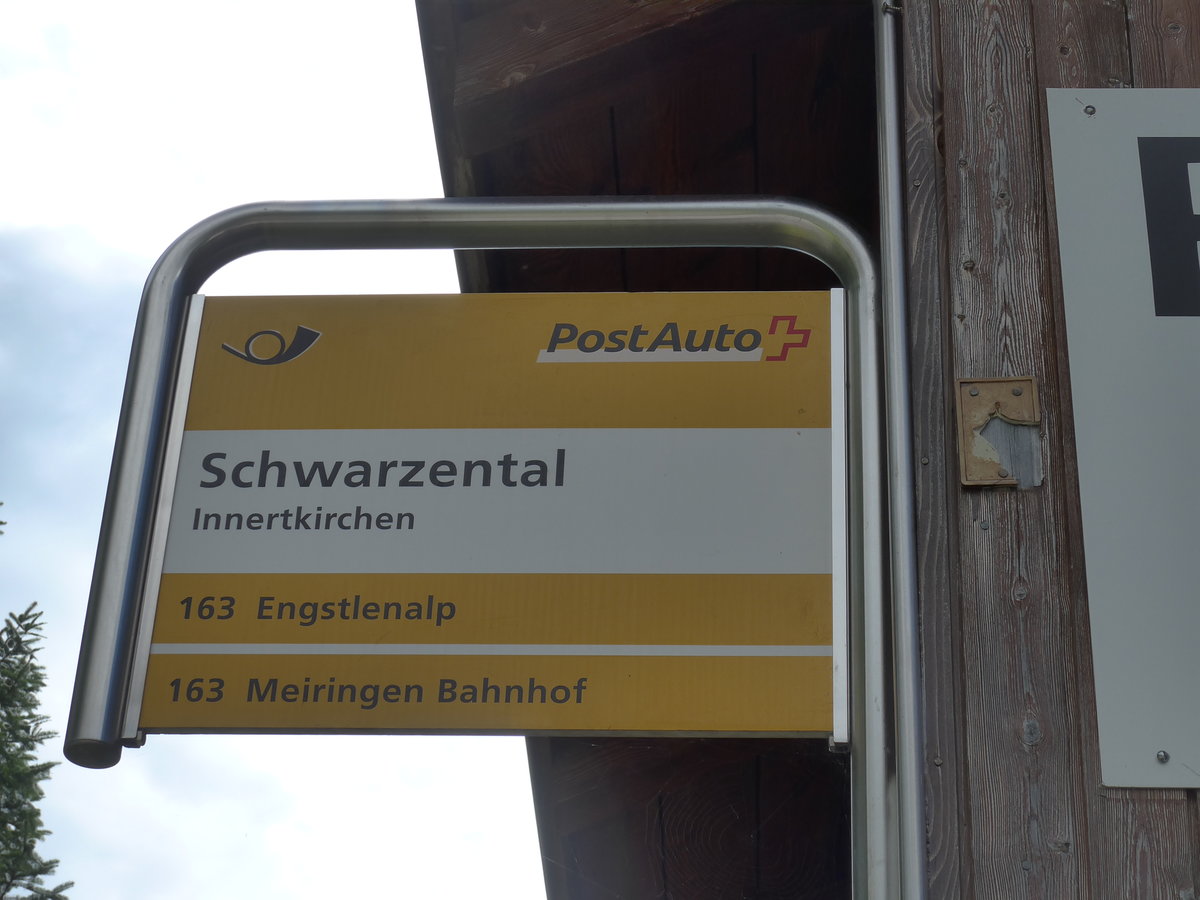 (182'146) - PostAuto-Haltestelle - Innertkirchen, Schwarzental - am 16. Juli 2017