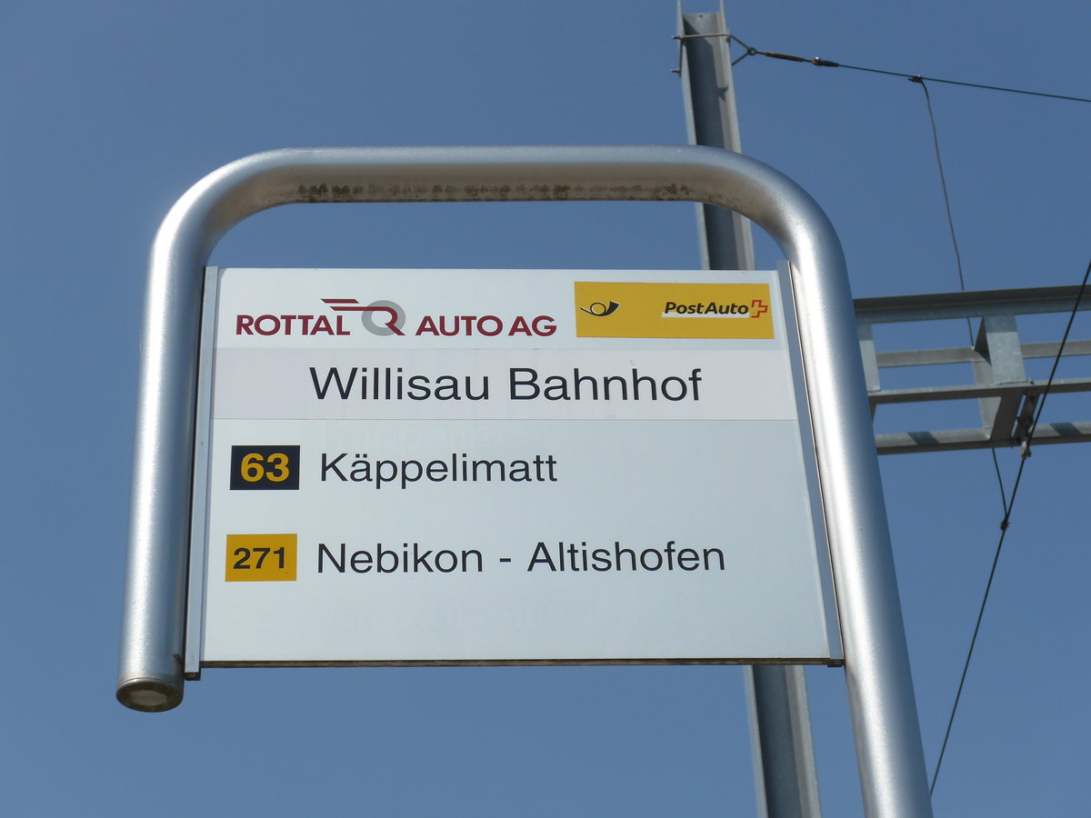 (184'494) - ARAG/PostAuto-Haltestelle - Willisau, Bahnhof - am 26. August 2017
