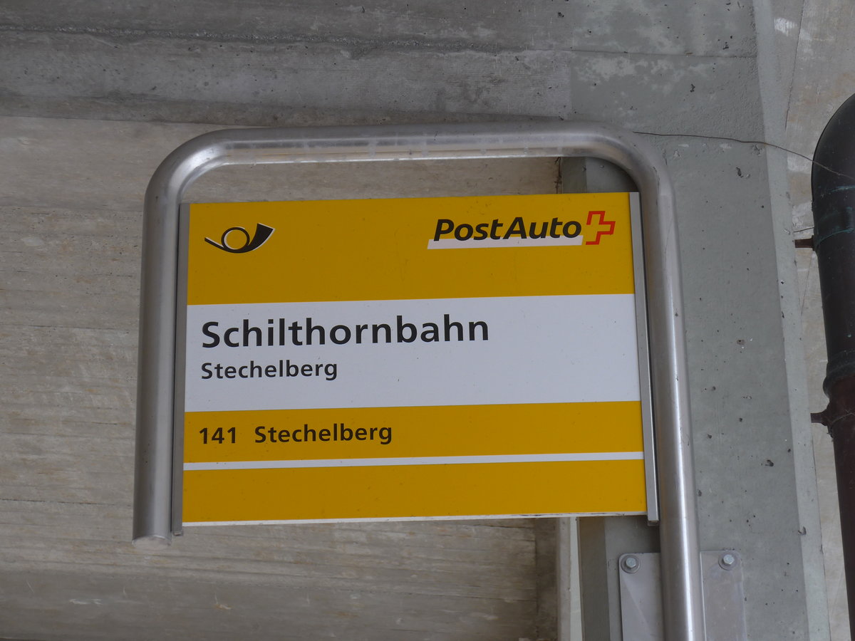 (188'273) - PostAuto-Haltestelle - Stechelberg, Schilthornbahn - am 5. Februar 2018