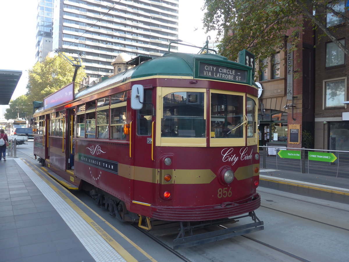 (190'358) - PTV-Tram - Nr. 856 - am 19. April 2018 in Melbourne