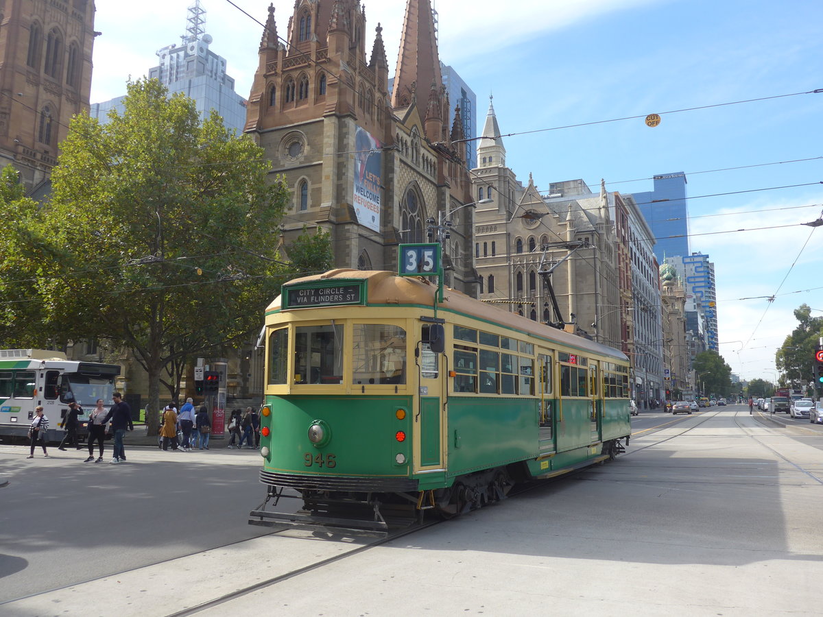 (190'401) - PTV-Tram - Nr. 946 - am 19. April 2018 in Melbourne