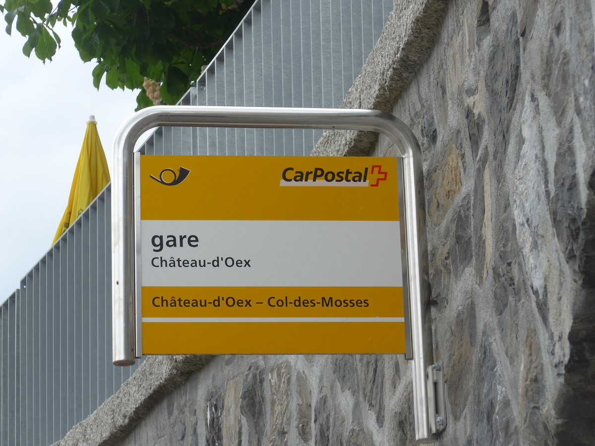 (193'273) - PostAuto-Haltestelle - Chteau-d'Oex, gare - am 21. Mai 2018