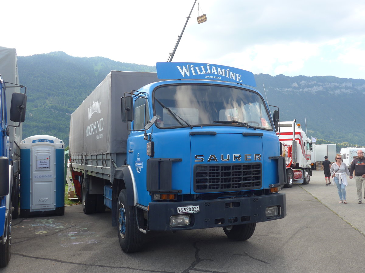 (194'334) - Williamine, Morand - VS 920'021 - Saurer am 23. Juni 2018 in Interlaken, Flugplatz