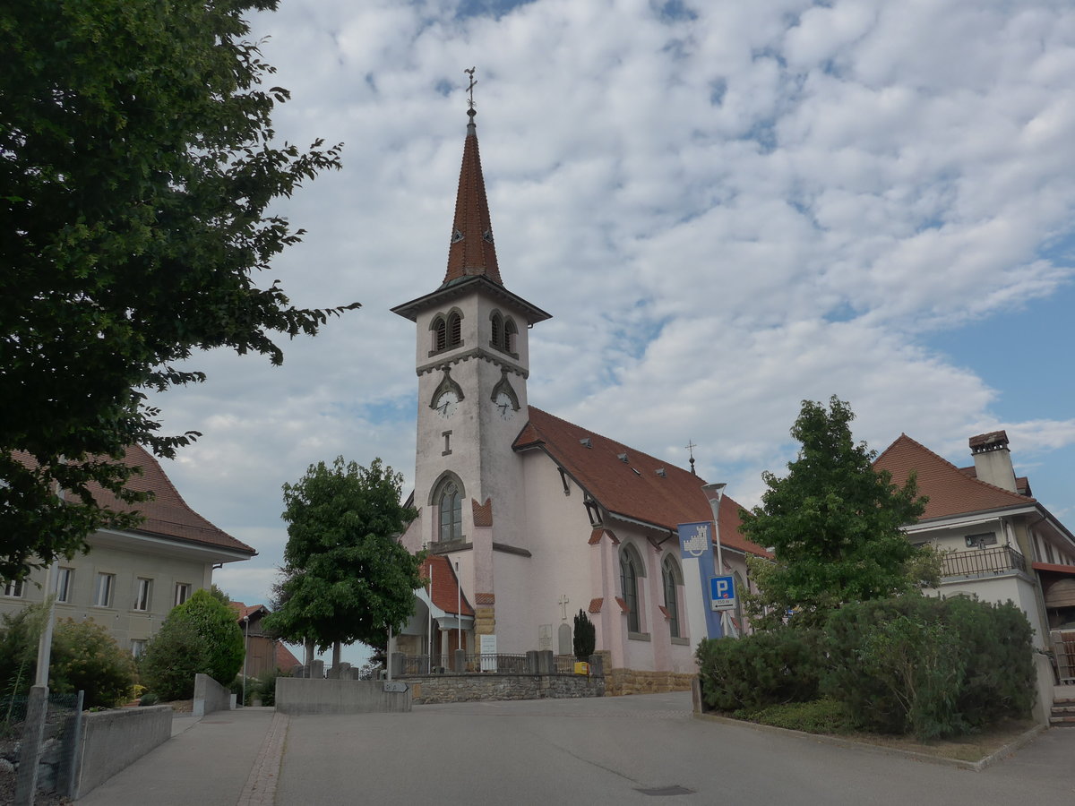 (195'342) - Die Kirche am 31. Juli 2018 in Grolley