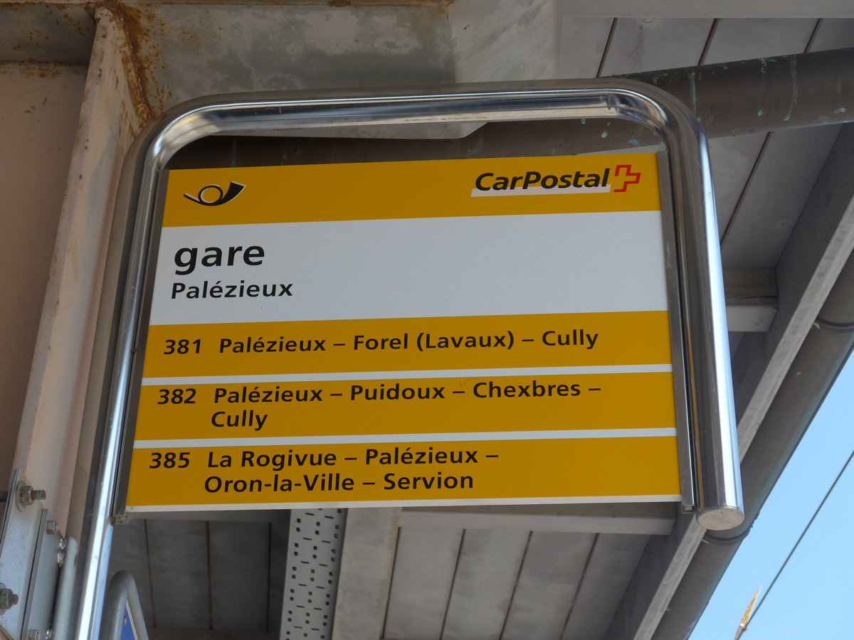 (195'572) - PostAuto-Haltestelle - Palzieux, gare - am 5. August 2018