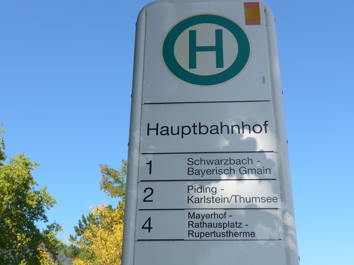 (196'970) - Bus-Haltestelle - Bad Reichenhall, Hauptbahnhof - am 12. September 2018