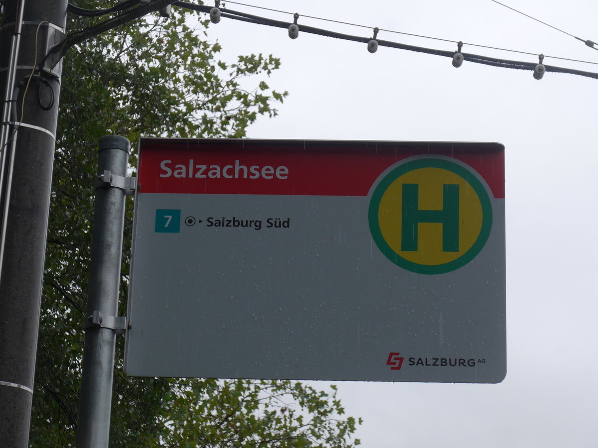 (197'463) - Bus-Haltestelle - Salzburg, Salzachsee - am 14. September 2018