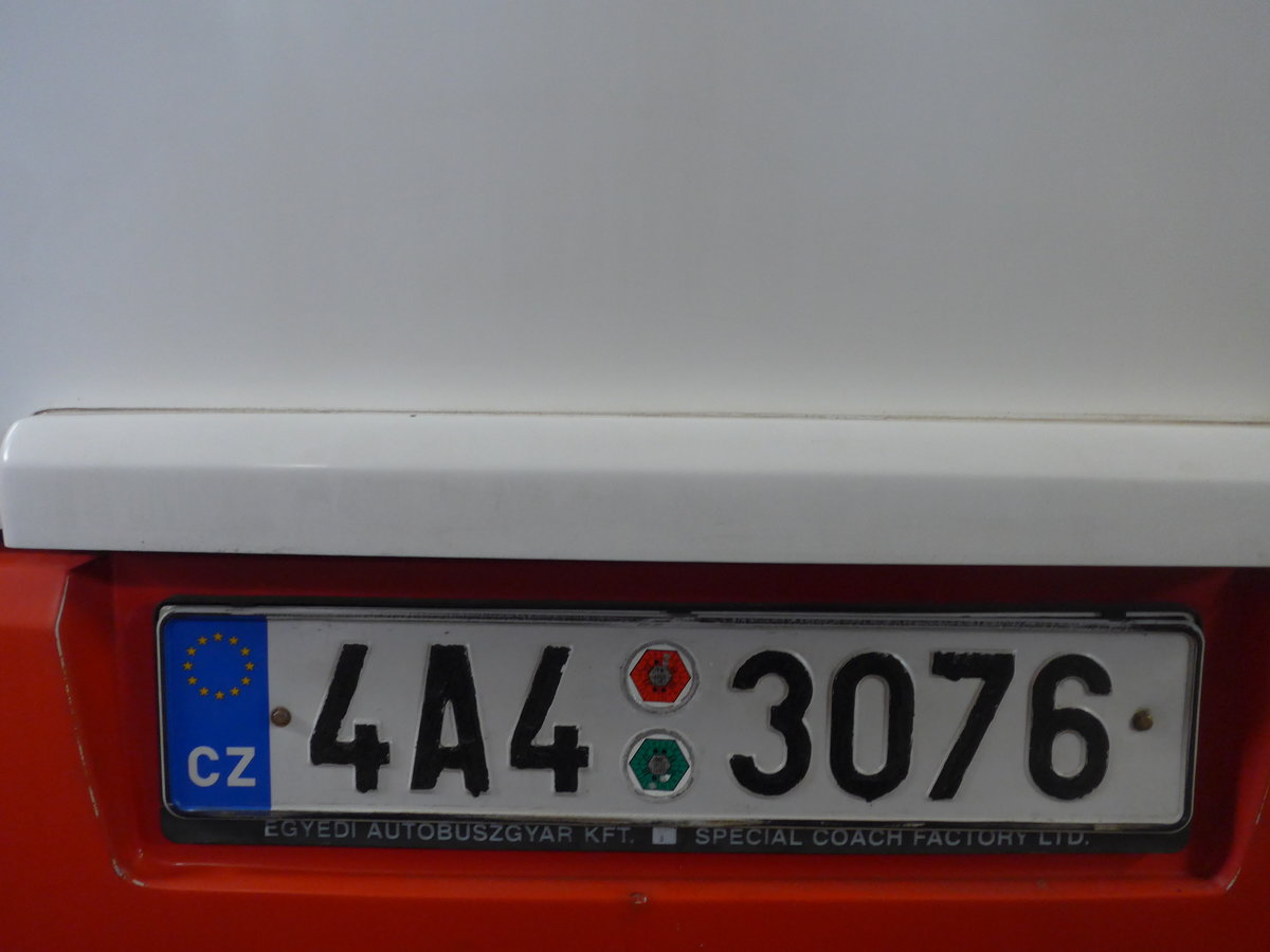 (198'851) - Autonummer aus Tschechien - 4A4 3076 - am 20. Oktober 2018