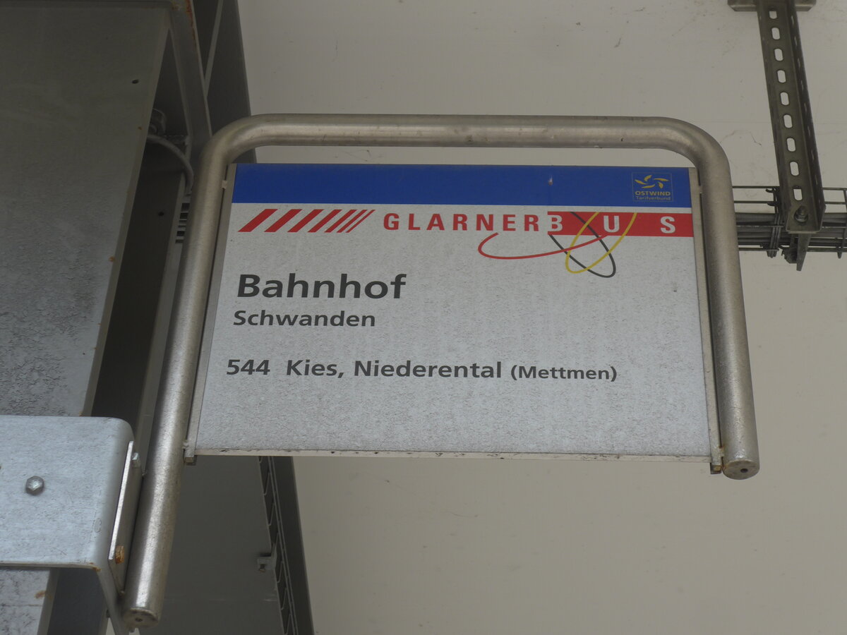 (226'425) - GlarnerBus-Haltestelle - Schwanden, Bahnhof - am 12. Juli 2021