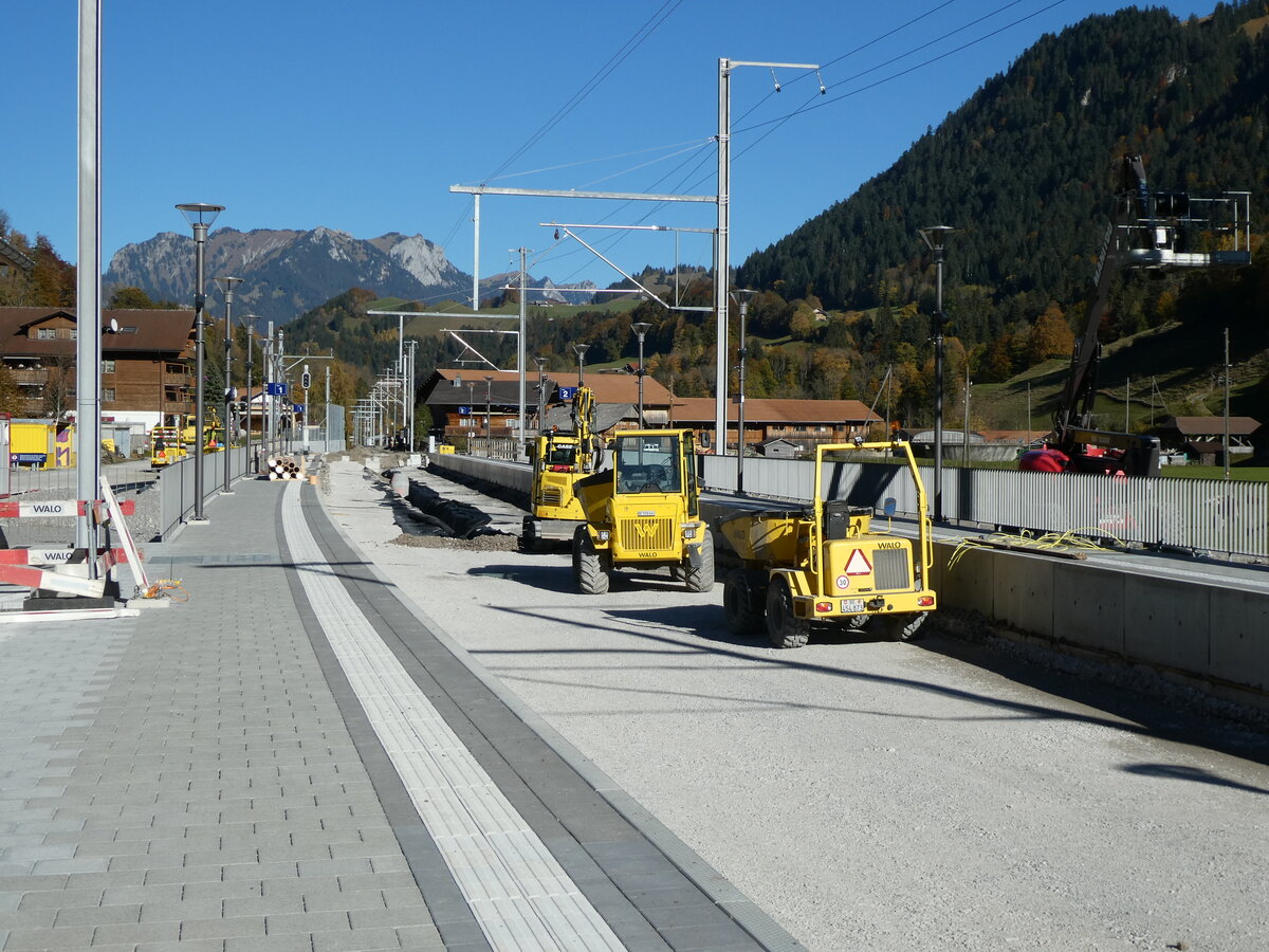 (229'859) - Baustelle am 24. Oktober 2021 im Bahnhof Boltigen