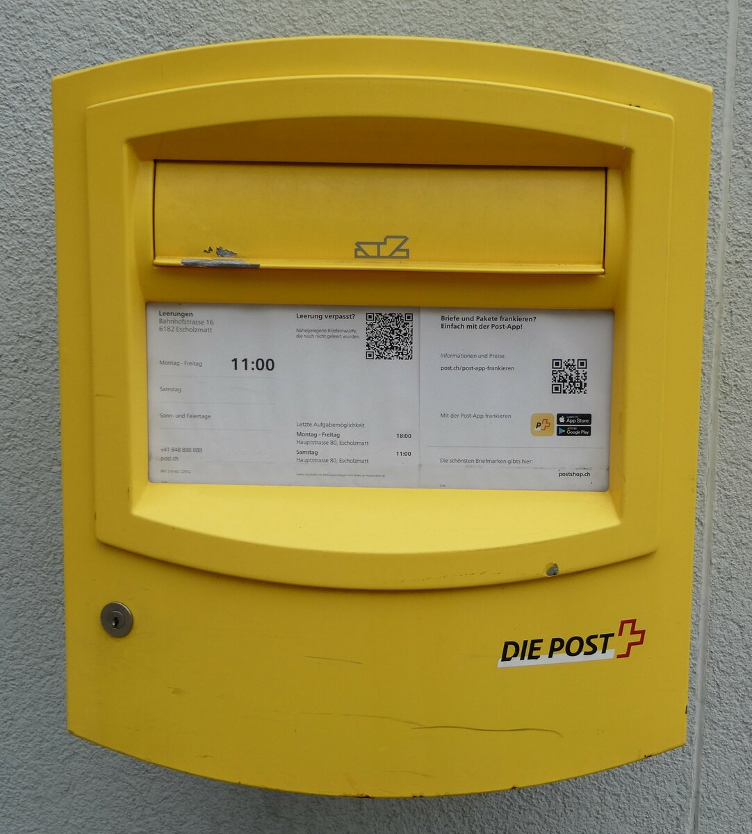 (249'317) - Briefkasten am 30. April 2023 beim Bahnhof Escholzmatt