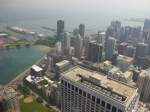 (152'728) - Aussicht vom 96. Stock auf Chicago und den Lake Michigan am 14. Juli 2014