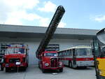 (239'701) - Berufsfeuerwehr, Basel - Nr. 42/BS 12 + Feuerwehr, Reinach - SZ 90'322 U - Saurer am 27. August 2022 in Oberkirch, CAMPUS Sursee