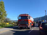 Scania/641963/198211---eggenberger---ag-19680 (198'211) - Eggenberger - AG 19'680 - Scania am 13. Oktober 2018 in Bilten, Schniserstrasse