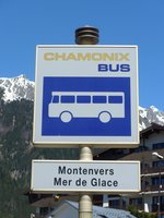 chamonix/496139/170354---bus-haltestelle---chamonix-montenvers (170'354) - Bus-Haltestelle - Chamonix, Montenvers Mer de Glace - am 5. Mai 2016