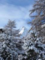 (158'406) - Das Matterhorn am 18. Januar 2015 von Zermatt aus