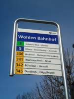 (138'060) - A-welle-Haltestelle - Wohlen, Bahnhof - am 6. Mrz 2012