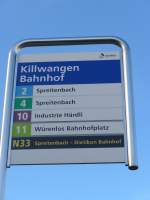A-welle/472988/167417---a-welle-haltestelle---killwangen-bahnhof (167'417) - A-welle-Haltestelle - Killwangen, Bahnhof - am 19. November 2015