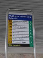 (168'143) - A-welle-Haltestelle - Mellingen Heitersberg, Bahnhof - am 30.