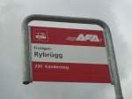(138'448) - AFA-Haltestelle - Frutigen, Rybrgg - am 6.