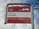(138'470) - AFA-Haltestelle - Kandersteg, Im Kehr - am 6. April 2012