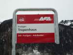 (142'545) - AFA-Haltestelle - Frutigen, Tropenhaus - am 16. Dezember 2012
