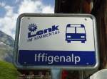 (146'105) - AFA-Haltestelle (LenkBus) - Lenk, Iffigenalp - am 28. Juli 2013