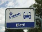 (146'140) - AFA-Haltestelle (LenkBus) - Lenk, Blatti - am 28. Juli 2013