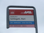 (169'525) - AFA-Haltestelle - Adelboden, Schlegeli, Hari - am 27. Mrz 2016