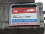(169'526) - AFA-Haltestelle - Adelboden, Schlegeli, Crystal - am 27.