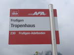 (198'071) - AFA-Haltestelle - Frutigen, Tropenhaus - am 1.