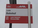 AFA Adelboden/644312/199617---afa-haltestelle---lenk-bahnhof (199'617) - AFA-Haltestelle - Lenk, Bahnhof - am 26. November 2018
