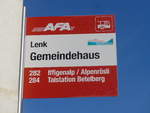AFA Adelboden/645283/200202---afa-haltestelle---lenk-gemeindehaus (200'202) - AFA-Haltestelle - Lenk, Gemeindehaus - am 25. Dezember 2018